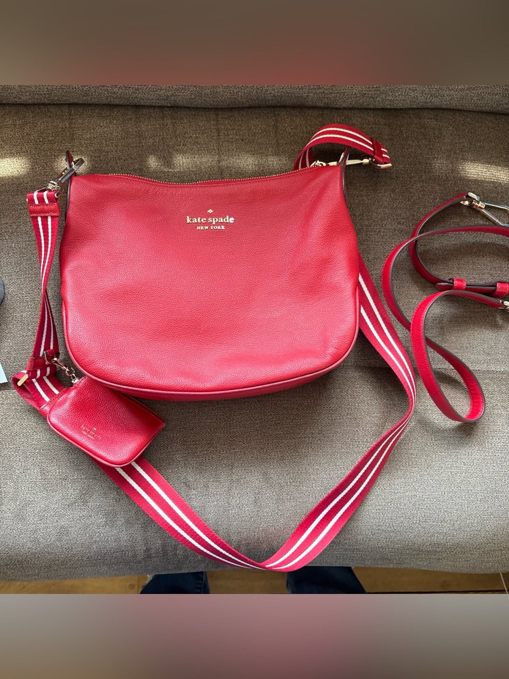 Kate Spade Red Madison Shoulder Bag with matching wallet